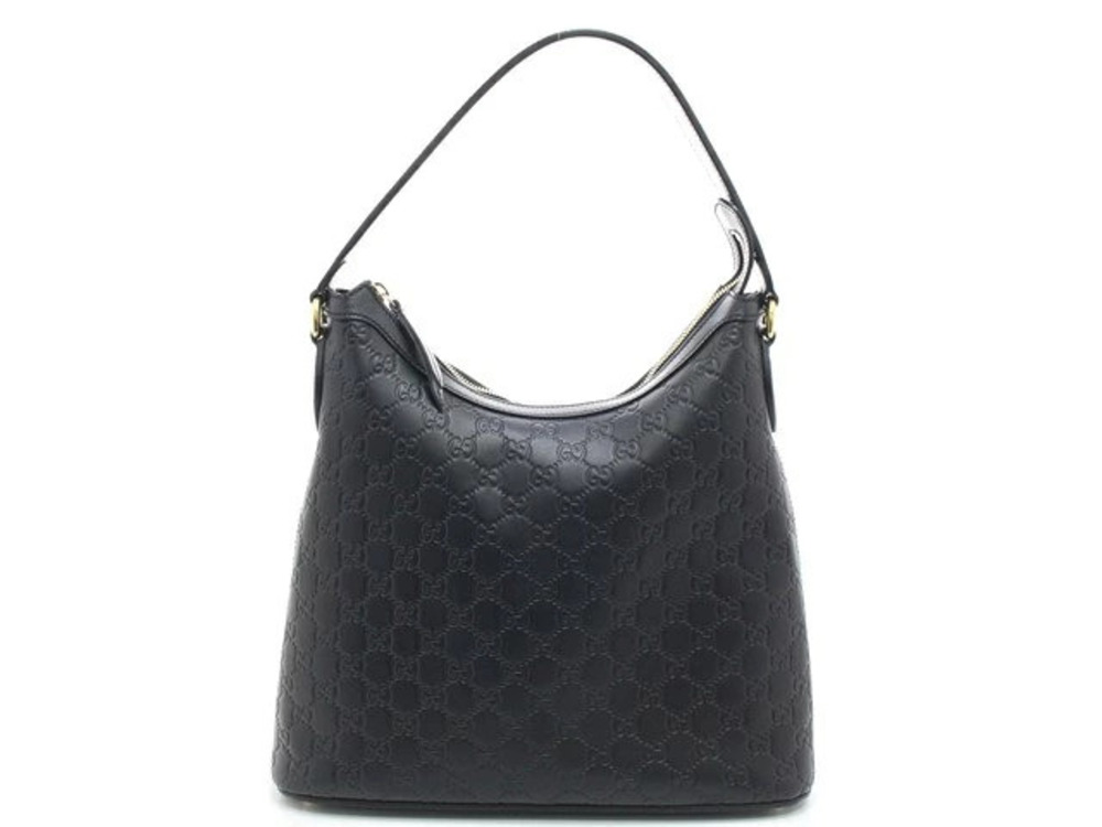 Gucci One Shoulder Bag Hobo Gucci Guccissima Black